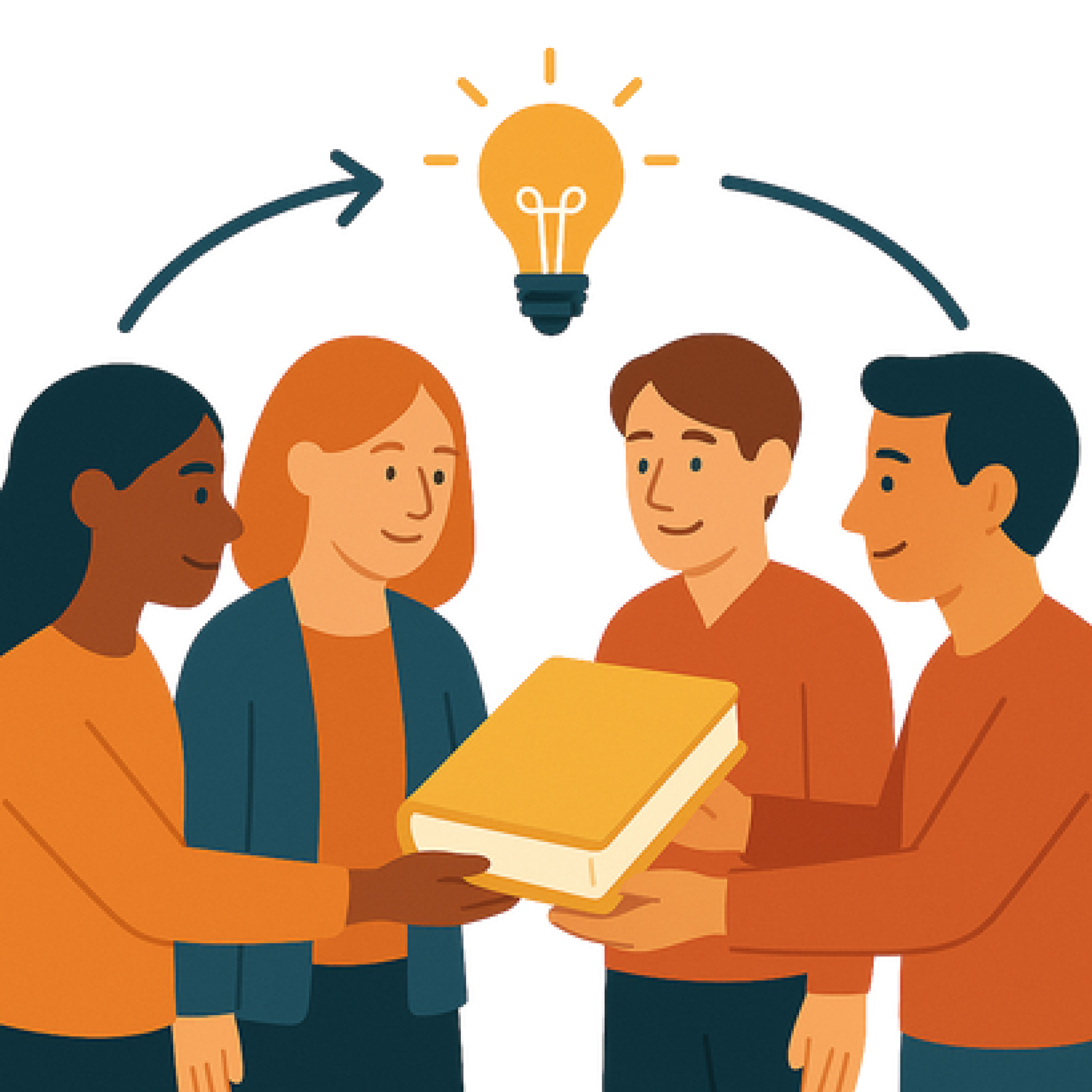 Wissenstransfer und Übergabe Illustration